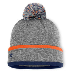 Houston Astros Backstop Cuffed Knit Hat with Pom Heather Gray