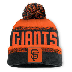 San Francisco Giants No-Doubter Cuffed Knit Hat with Pom Black/Orange