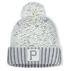 Pittsburgh Pirates Women's Hangtime Cuffed Knit with Pom Heather Gray