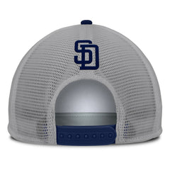 San Diego Padres Cranked Foam Front Patch Trucker Adjustable Hat Gray/White