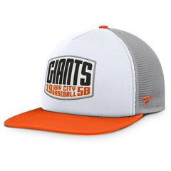 San Francisco Giants Cranked Foam Front Patch Trucker Adjustable Hat Gray/White