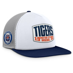 Detroit Tigers Cranked Foam Front Patch Trucker Adjustable Hat Gray/White