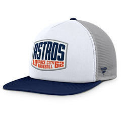 Houston Astros Cranked Foam Front Patch Trucker Adjustable Hat Gray/White