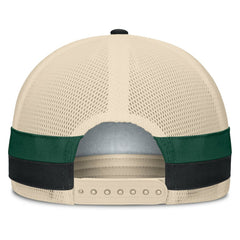 Tampa Bay Rays Inherited Side Stripe Trucker Adjustable Hat Black/Natural