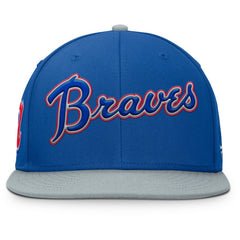 Atlanta Braves Yard Fitted Hat Royal/Gray