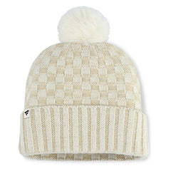Detroit Tigers Women's Matchstick Cuffed Knit Hat with Pom- Natural
