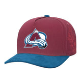 Colorado Avalanche Mitchell & Ness May Flowers Pro Crown Adjustable Hat Burgundy/Blue