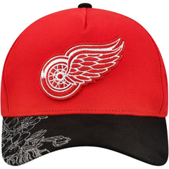 Detroit Red Wings Mitchell & Ness May Flowers Pro Crown Adjustable Hat Red/Black