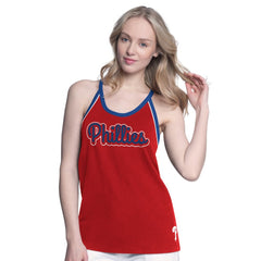 Philadelphia Phillies G-III 4Her by Carl Banks Women's Curveball Racerback Tank Top Red