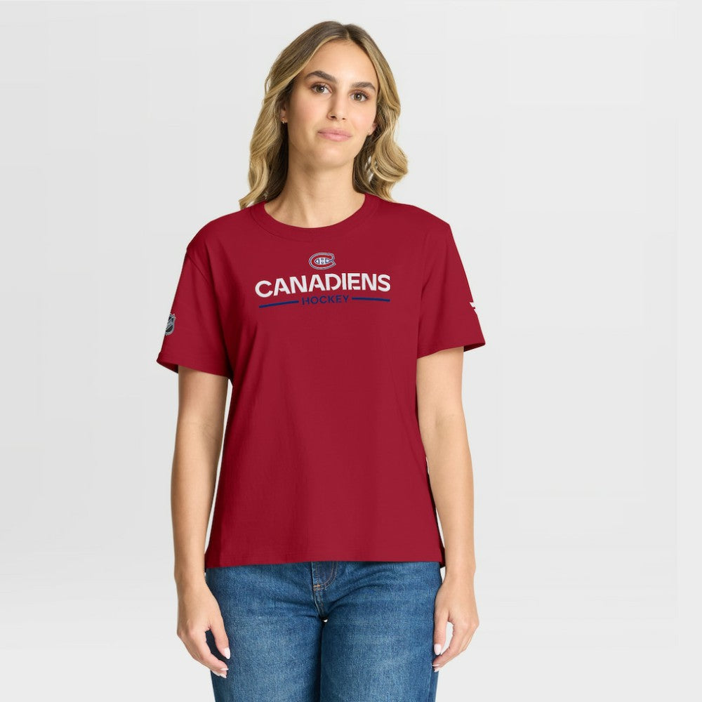 Montreal Canadiens Fanatics Women's Authentic Pro Primary T-Shirt Red