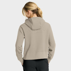 Colorado Avalanche Fanatics Women's Authentic Pro Road Tri-Blend Quarter-Zip Hoodie Tan