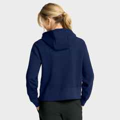 Toronto Maple Leafs Fanatics Women's Authentic Pro Road Tri-Blend Quarter-Zip Hoodie Navy