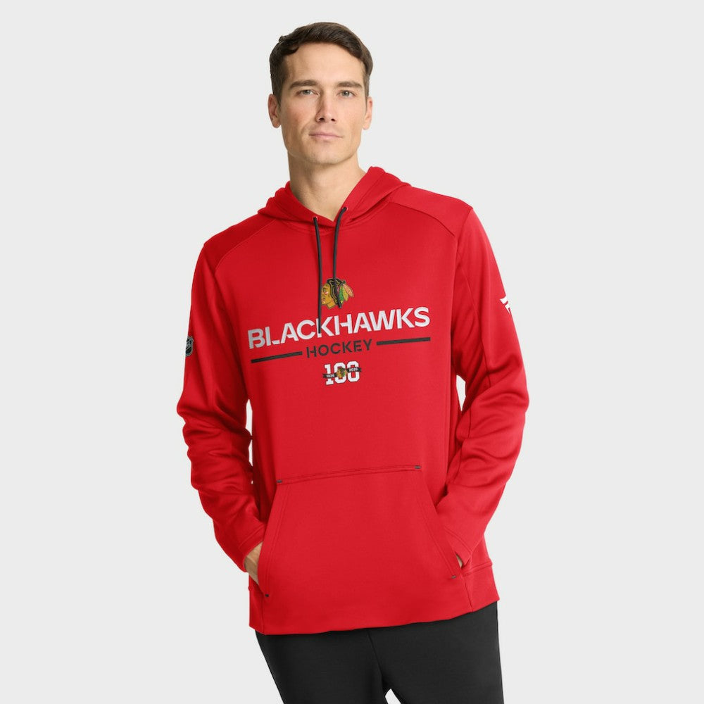 Chicago Blackhawks Fanatics Authentic Pro Centennial Rink Hoodie - Red