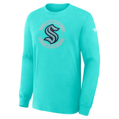 Seattle Kraken Fanatics Authentic Pro Property Of Practice Long Sleeve T-Shirt Light Blue