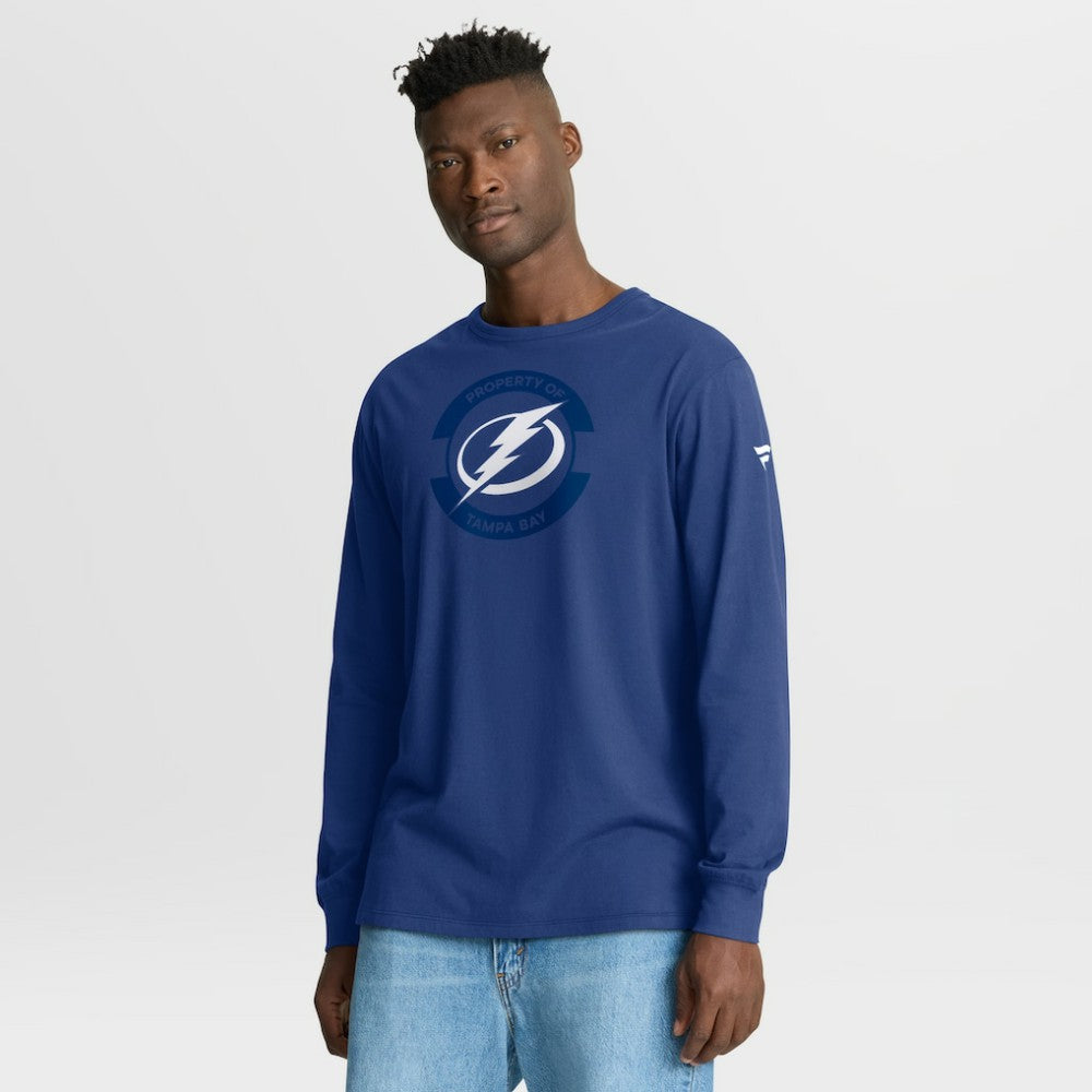 Tampa Bay Lightning Fanatics Authentic Pro Property Of Practice Long Sleeve T-Shirt Blue