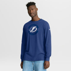 Tampa Bay Lightning Fanatics Authentic Pro Property Of Practice Long Sleeve T-Shirt Blue