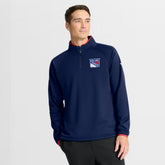 New York Rangers Fanatics Authentic Pro Rink Raglan Quarter-Zip Pullover Navy