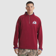 Colorado Avalanche Fanatics Authentic Pro Rink Raglan Quarter-Zip Pullover Burgundy