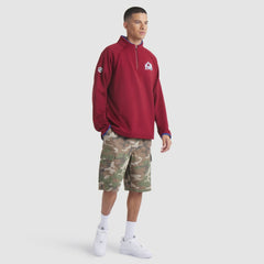 Colorado Avalanche Fanatics Authentic Pro Rink Raglan Quarter-Zip Pullover Burgundy