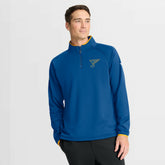St. Louis Blues Fanatics Authentic Pro Rink Raglan Quarter-Zip Pullover Blue