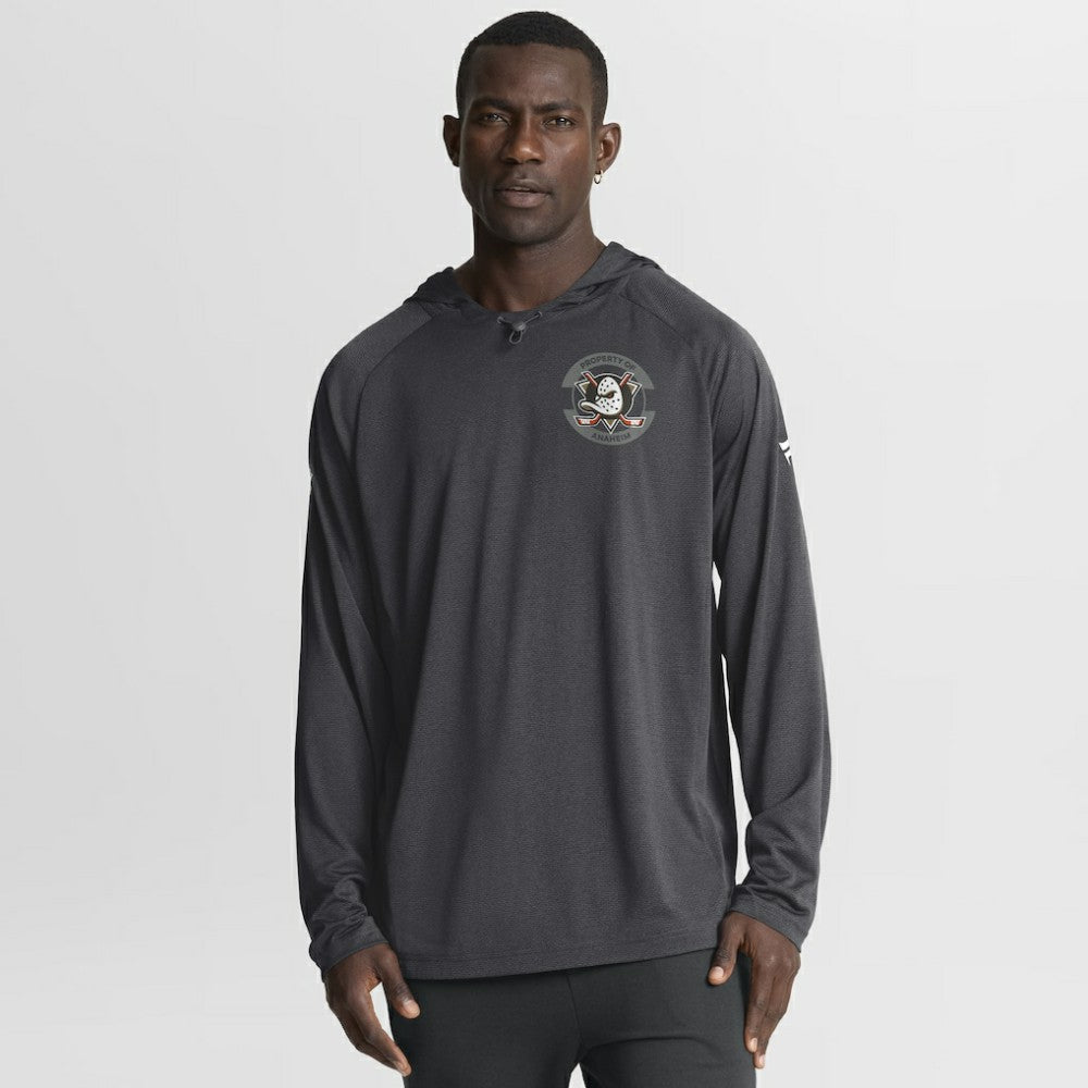 Anaheim Ducks Fanatics Authentic Pro Rink Hoodie Charcoal