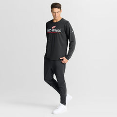 Detroit Red Wings Fanatics Authentic Pro Rink Tech Long Sleeve T-Shirt Black