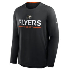 Philadelphia Flyers Fanatics Authentic Pro Rink Tech Long Sleeve T-Shirt Black