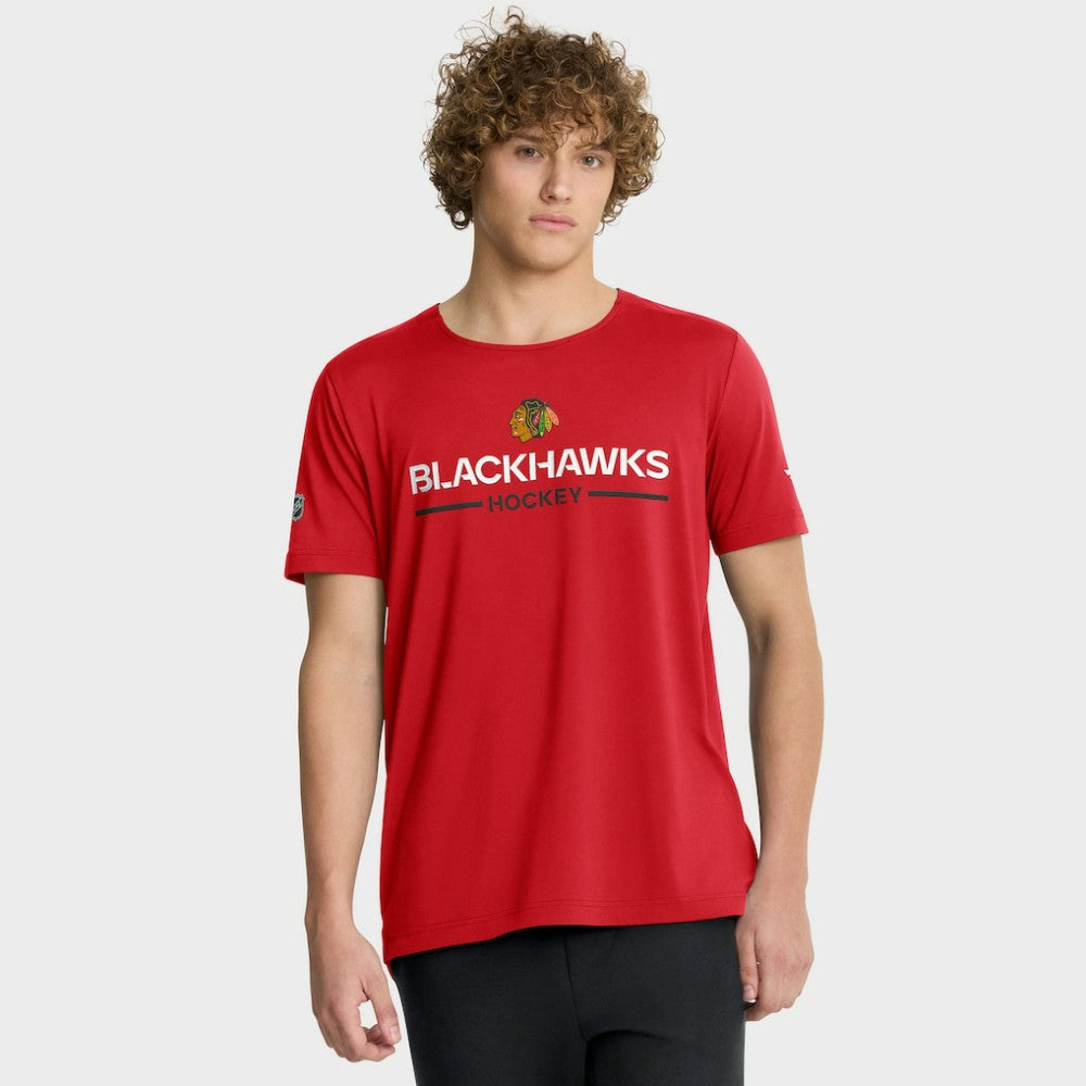 Chicago Blackhawks Fanatics Authentic Pro Rink Tech T-Shirt Red