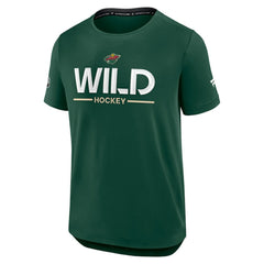 Minnesota Wild Fanatics Authentic Pro Rink Tech T-Shirt Green