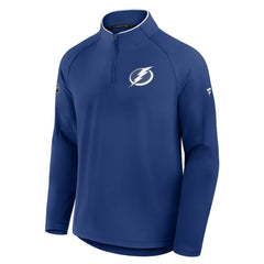 Tampa Bay Lightning Fanatics Authentic Pro Rink Training Quarter-Zip Pullover Blue