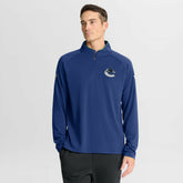 Vancouver Canucks Fanatics Authentic Pro Rink Training Quarter-Zip Pullover Blue