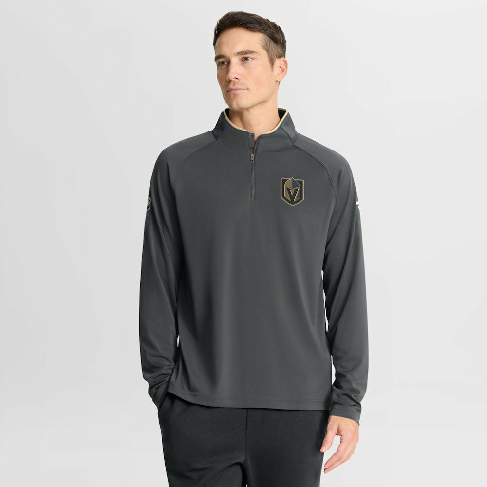 Vegas Golden Knights Fanatics Authentic Pro Rink Training Quarter-Zip Pullover Gray