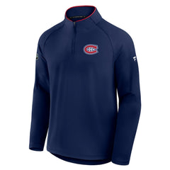 Montreal Canadiens Fanatics Authentic Pro Rink Training Quarter-Zip Pullover Navy