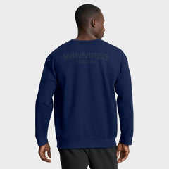 Winnipeg Jets Fanatics Authentic Pro Road Tri-Blend Sweatshirt Navy