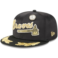 Atlanta Braves 2025 59FIFTY Day Gold Leaf 59FIFTY Fitted Hat Black | New Era