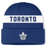 Toronto Maple Leafs Fanatics Authentic Pro Rink Cuffed Knit Hat Blue