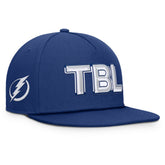 Tampa Bay Lightning Fanatics Authentic Pro Rink Team Code Snapback Hat Blue