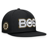 Boston Bruins Fanatics Authentic Pro Rink Team Code Snapback Hat Black