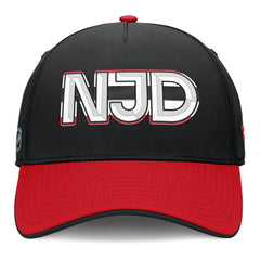 New Jersey Devils Fanatics Authentic Pro Rink Team Code Flex Hat Black/Red