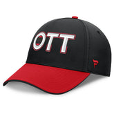 Ottawa Senators Fanatics Authentic Pro Rink Team Code Flex Hat Black/Red