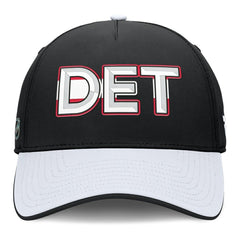 Detroit Red Wings Fanatics Authentic Pro Rink Team Code Flex Hat Black/White