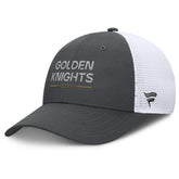 Vegas Golden Knights Fanatics Authentic Pro Rink Lockup Adjustable Trucker Hat Gray/White