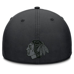 Chicago Blackhawks Fanatics Authentic Pro Road Team Code Flex Hat Black