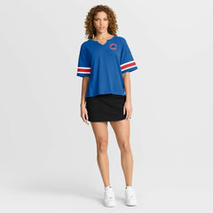 Chicago Cubs Women's Curl Route T-Shirt Royal