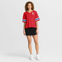 Philadelphia Phillies Women's Curl Route T-Shirt Red