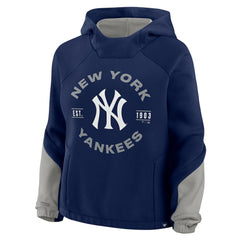 New York Yankees Women's Oversized Time to Win Pullover Hoodie Navy