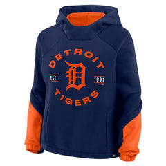 Detroit Tigers Women's Oversized Time to Win Pullover Hoodie Navy