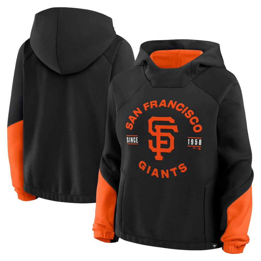 San Francisco Giants Women's Oversized Time to Win Pullover Hoodie Black