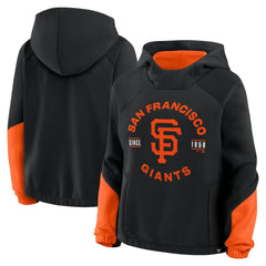 San Francisco Giants Women's Oversized Time to Win Pullover Hoodie Black