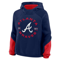 Atlanta Braves Women's Oversized Time to Win Pullover Hoodie Navy